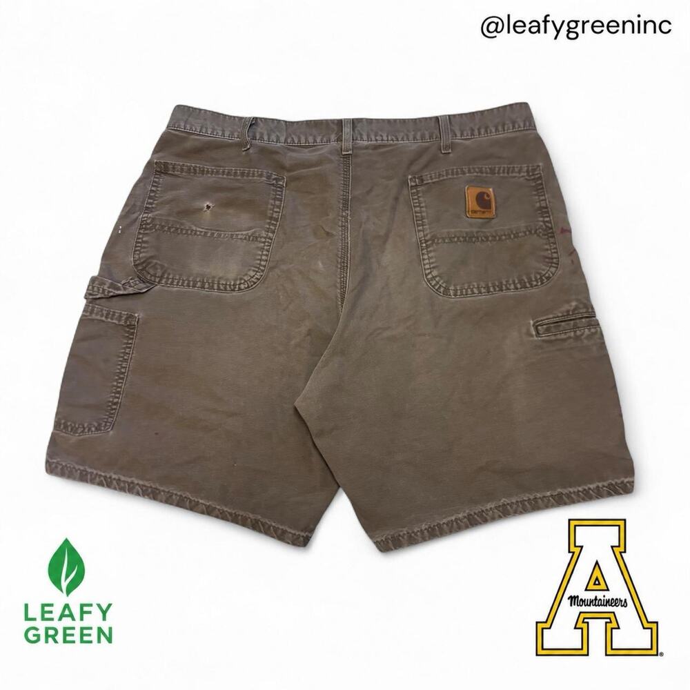 Carhartt B144 MCH Mocha Brown Carpenter Jorts Shorts us sz 36x7 Canvas Cotton